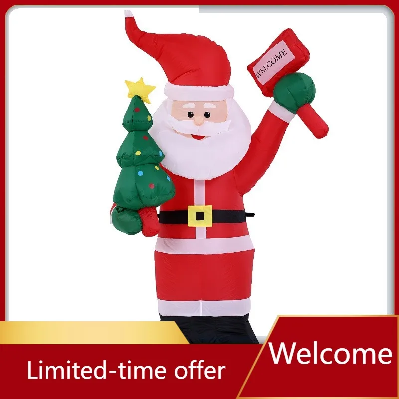 Рождественское надувное украшение 1,8 м с табличкой на дереве и старика, надувной рождественский декор для сада и уличного двора
Рождественское надувное украшение 1,8 м с табличкой на дереве и старика, надувной рождественский декор для сада и уличного двора