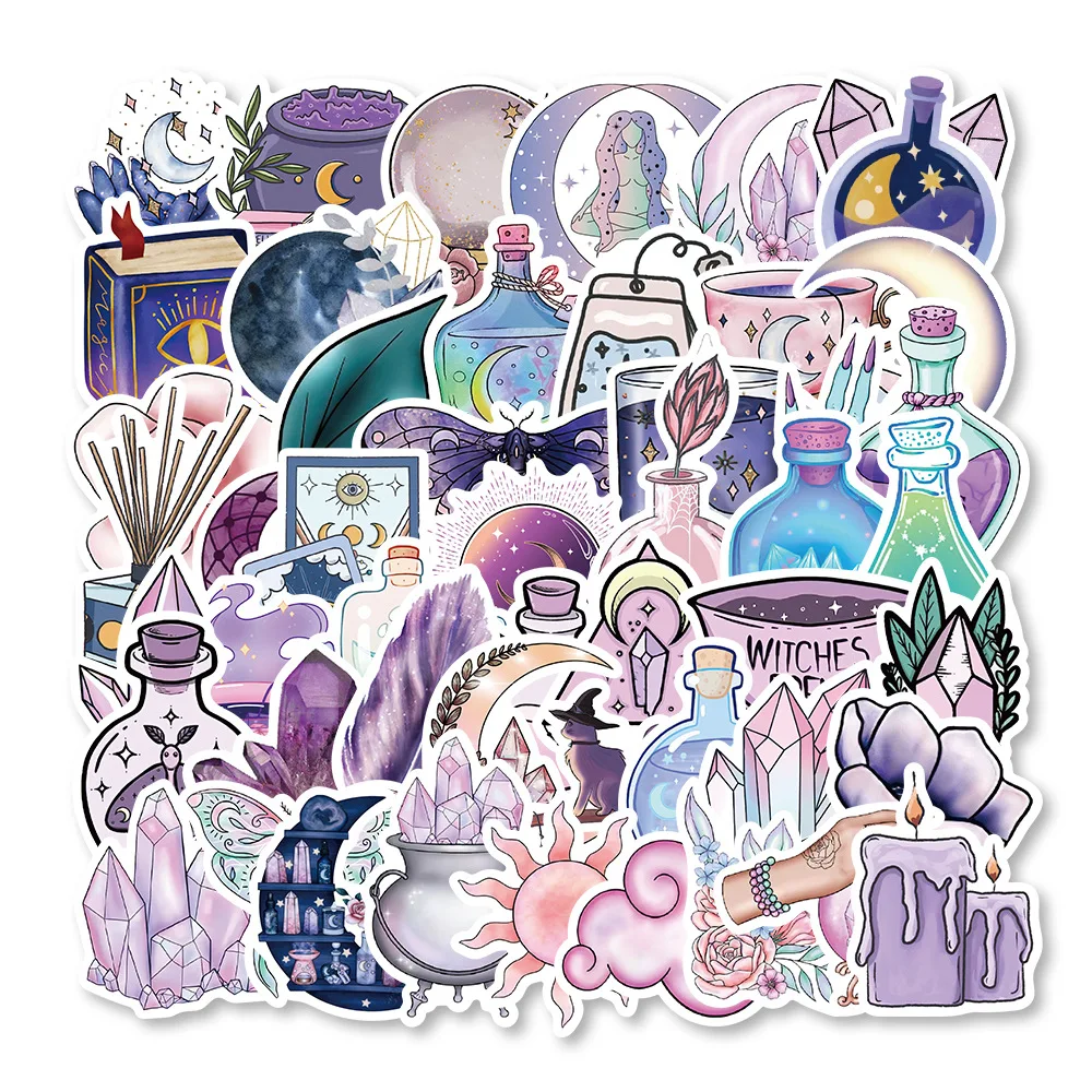 50Pcs Boho Witchy Magic Moon Gothic Apothecary Tarot Witch Astrology Sticker DIY Laptop Phone Cool Graffiti Sticker
50Pcs Boho Witchy Magic Moon Gothic Apothecary Tarot Witch Astrology Sticker DIY Laptop Phone Cool Graffiti Sticker