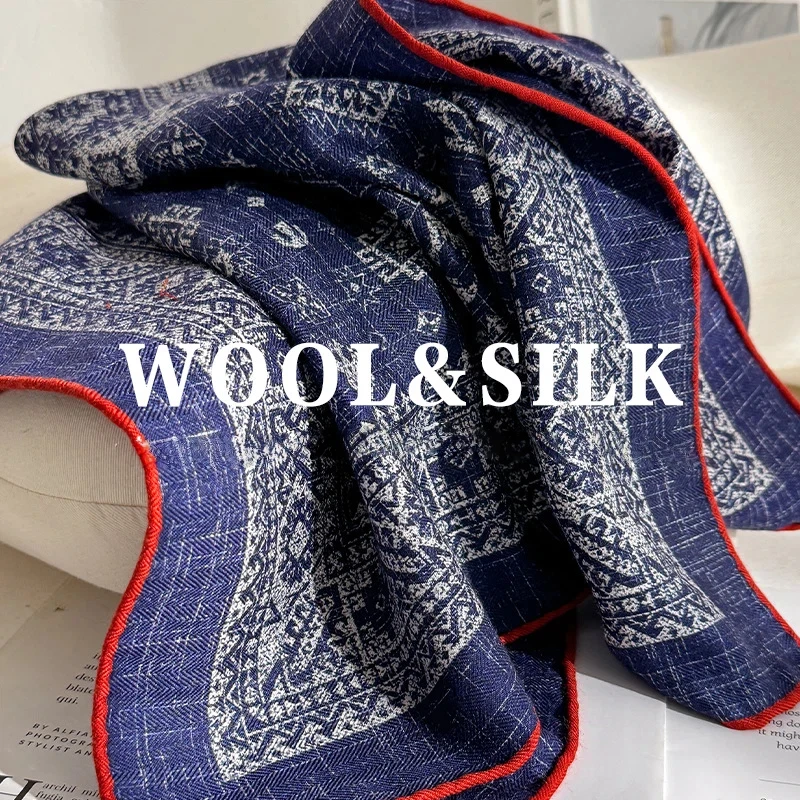 Luxury Brand 70% Wool 30% Silk Scarf for Women Warm Neck Warmer Vintage Red Navy Blue Ethnic Print Scarves Ladies
Luxury Brand 70% Wool 30% Silk Scarf for Women Warm Neck Warmer Vintage Red Navy Blue Ethnic Print Scarves Ladies
