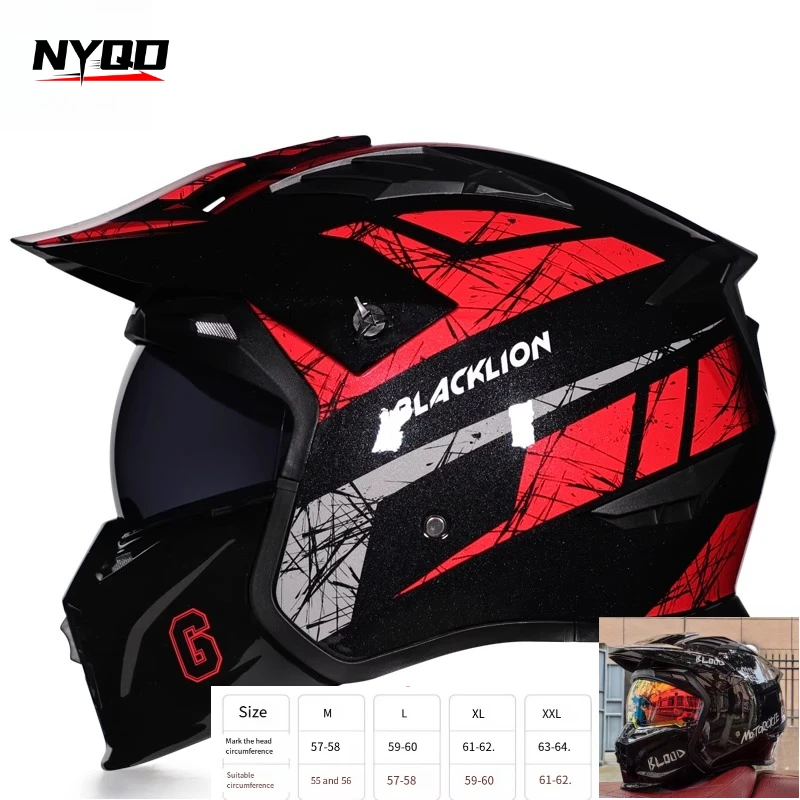 ORZ Retro Helmet Motorcycle Full Helmet Men Women Summer Locomotive Four Seasons Rally Demolition Combination Helmets
ORZ Retro Helmet Motorcycle Full Helmet Men Women Summer Locomotive Four Seasons Rally Demolition Combination Helmets