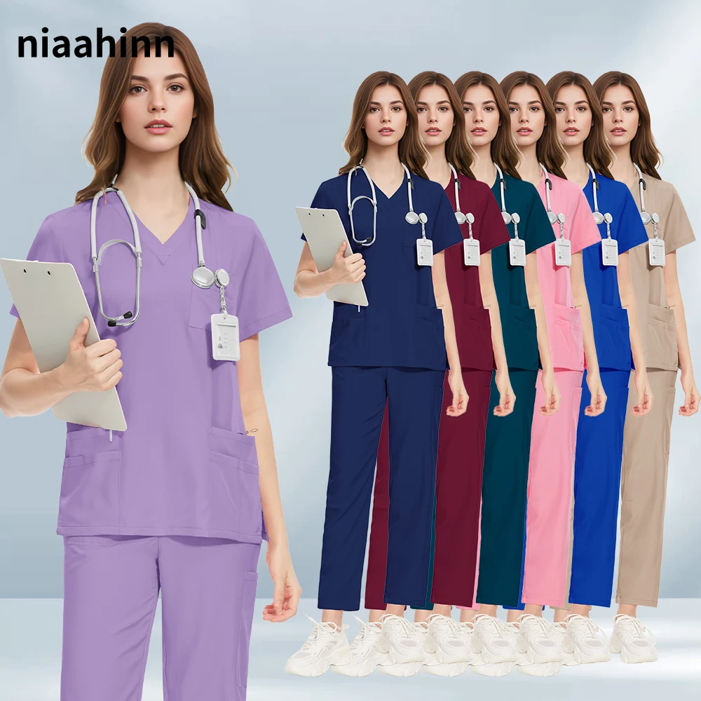 Elastic Surgical Set Medical Uniform Hospital Surgery Costume Scrub Tops Pants Nursing Workwear Doctor Clothes Nurse Accessories
Elastic Surgical Set Medical Uniform Hospital Surgery Costume Scrub Tops Pants Nursing Workwear Doctor Clothes Nurse Accessories