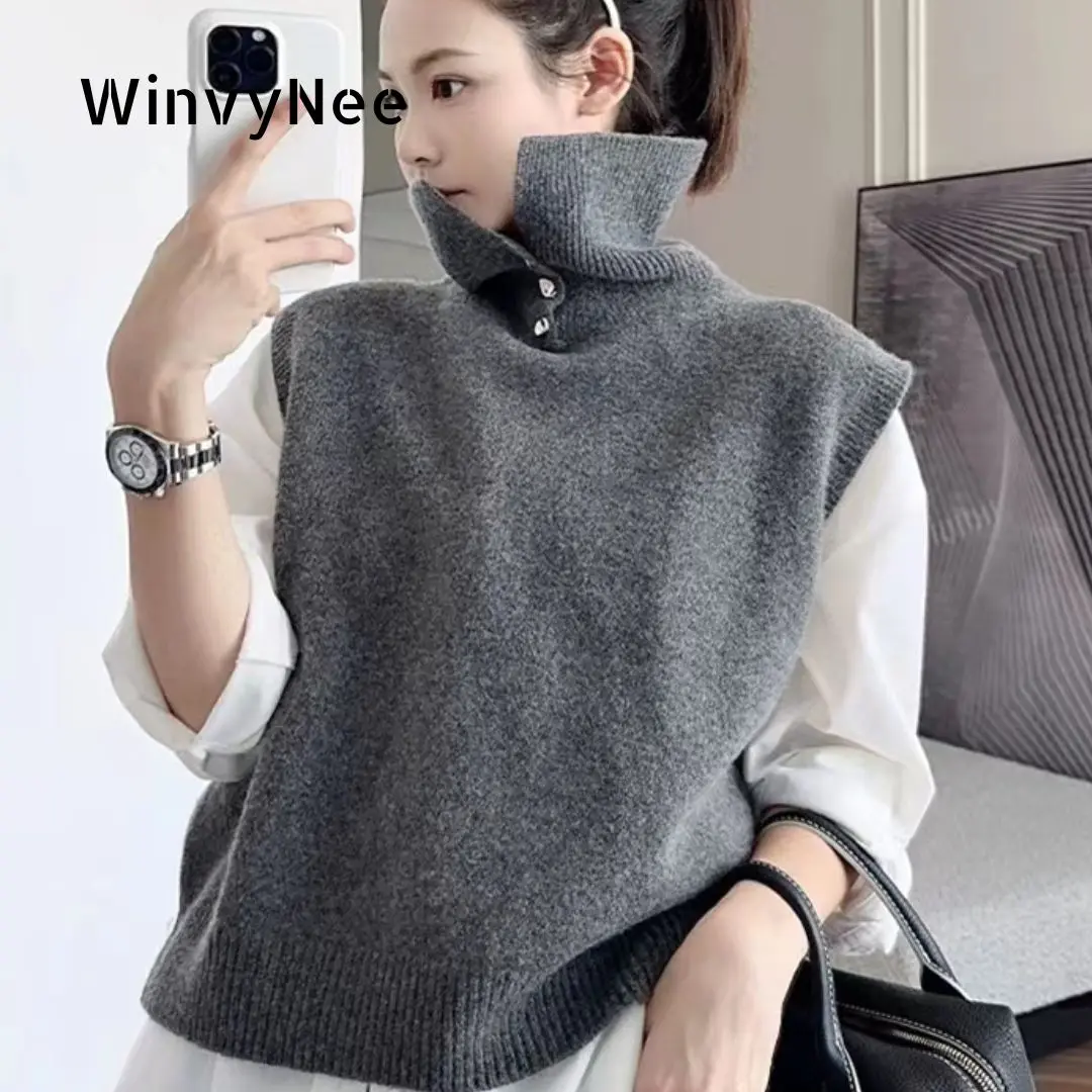 WinvyNee женская одежда, 100% теплая шерсть, блестящие пуговицы, свободные однотонные вязаные свитера с воротником с лацканами, зима-весна, топы, жилет C1003053
WinvyNee женская одежда, 100% теплая шерсть, блестящие пуговицы, свободные однотонные вязаные свитера с воротником с лацканами, зима-весна, топы, жилет C1003053