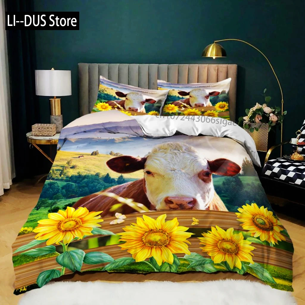 Sunflower Duvet Cover Set Sunflower Cow Bedding Set Microfiber Western Farmhouse Pastoral Scenery Flower Queen King Quilt Cover
Sunflower Duvet Cover Set Sunflower Cow Bedding Set Microfiber Western Farmhouse Pastoral Scenery Flower Queen King Quilt Cover