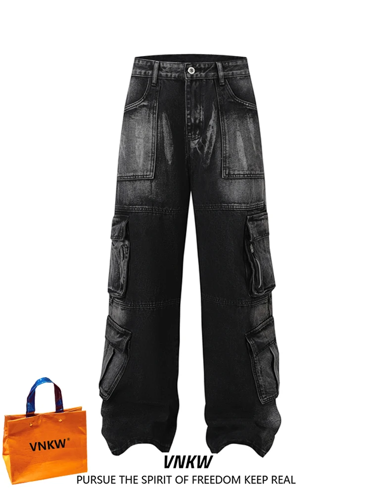 Retro American Washed Multi-Pocket Work Pants Men's Autumn Winter Loose Straight Leg Slimming Wide Leg Couple's Jeans
Retro American Washed Multi-Pocket Work Pants Men's Autumn Winter Loose Straight Leg Slimming Wide Leg Couple's Jeans