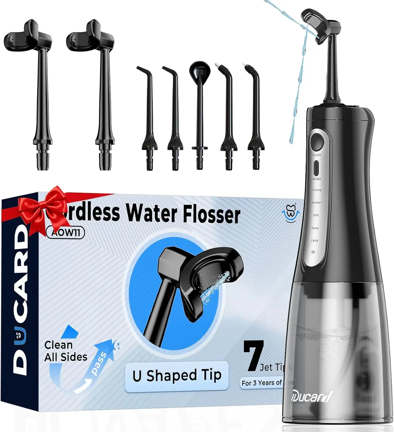 Portable Water Flosser with 5 Modes, U-Shaped Nozzle for Deep Clean, Rechargeable & Travel-Friendly
Portable Water Flosser with 5 Modes, U-Shaped Nozzle for Deep Clean, Rechargeable & Travel-Friendly