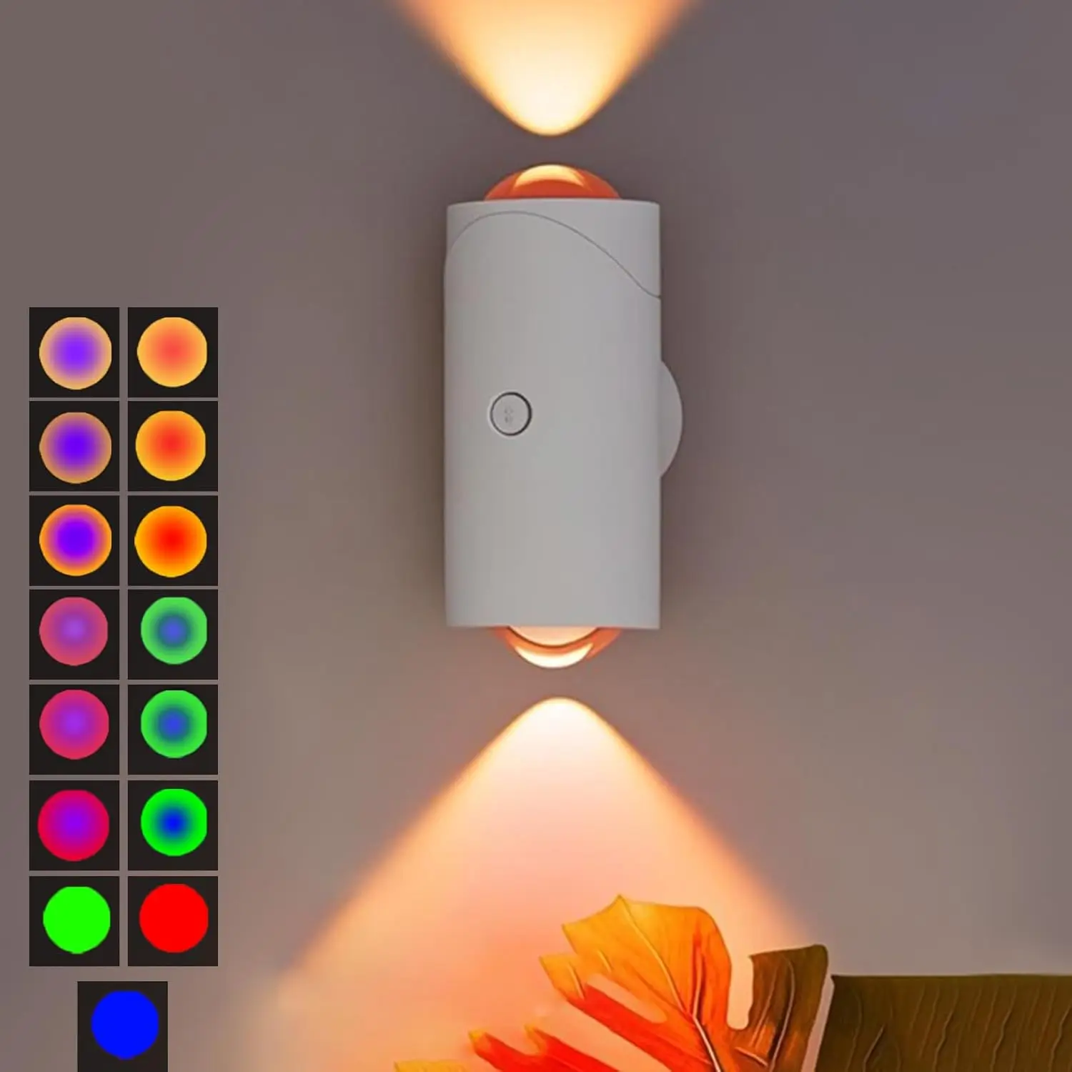 LED Wireless Wall Sconce with 7 Colors Changing, Motion Sensor Light Indoor, 1500mAh Rechargeable Battery Operated Wall Sconces for Bedroom Bedside Hallway Courtyard Doorway (White)
LED Wireless Wall Sconce with 7 Colors Changing, Motion Sensor Light Indoor, 1500mAh Rechargeable Battery Operated Wall Sconces for Bedroom Bedside Hallway Courtyard Doorway (White)