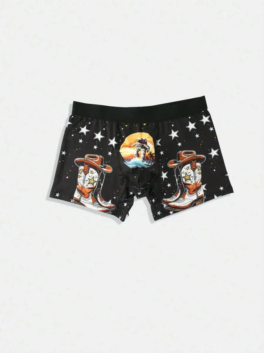 Mens Astronaut And Cowboy Boots Printed Boxer Shorts
Mens Astronaut And Cowboy Boots Printed Boxer Shorts