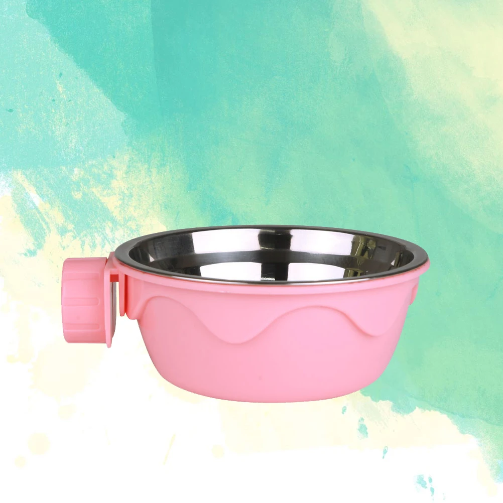 Pet Dog Cat Bowl Stationary Dog Cage Bowl Stainless Steel Hanging Bowl Two-layer Detachable Stationary Dog Bowl (Pink)
Pet Dog Cat Bowl Stationary Dog Cage Bowl Stainless Steel Hanging Bowl Two-layer Detachable Stationary Dog Bowl (Pink)