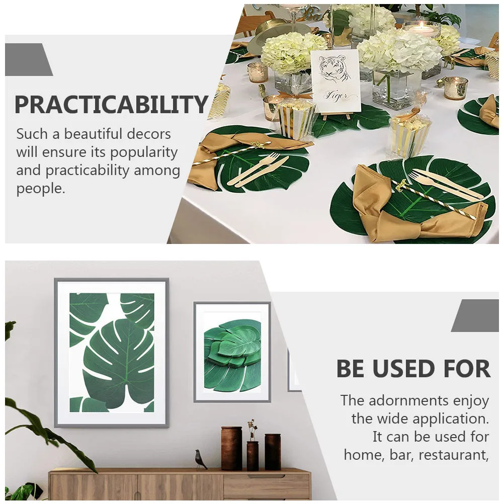 100pcs Hawaii Party Artificial Monstera Leaves Table Mats Anti-Slip Decorative Place Mats Simulated Bar
100pcs Hawaii Party Artificial Monstera Leaves Table Mats Anti-Slip Decorative Place Mats Simulated Bar