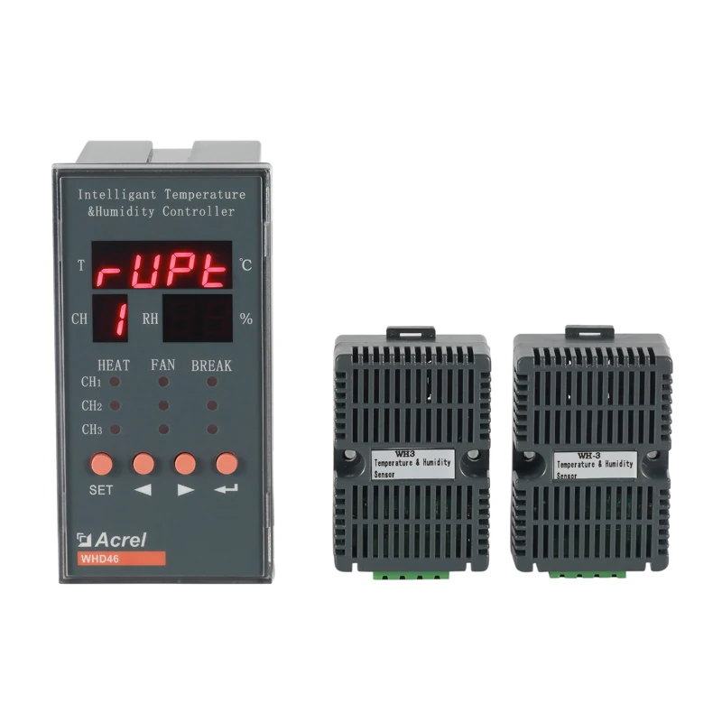 Acrel digital multi-channels temperature humidity controller and measurement WHD46-33 with 3 sensor
Acrel digital multi-channels temperature humidity controller and measurement WHD46-33 with 3 sensor