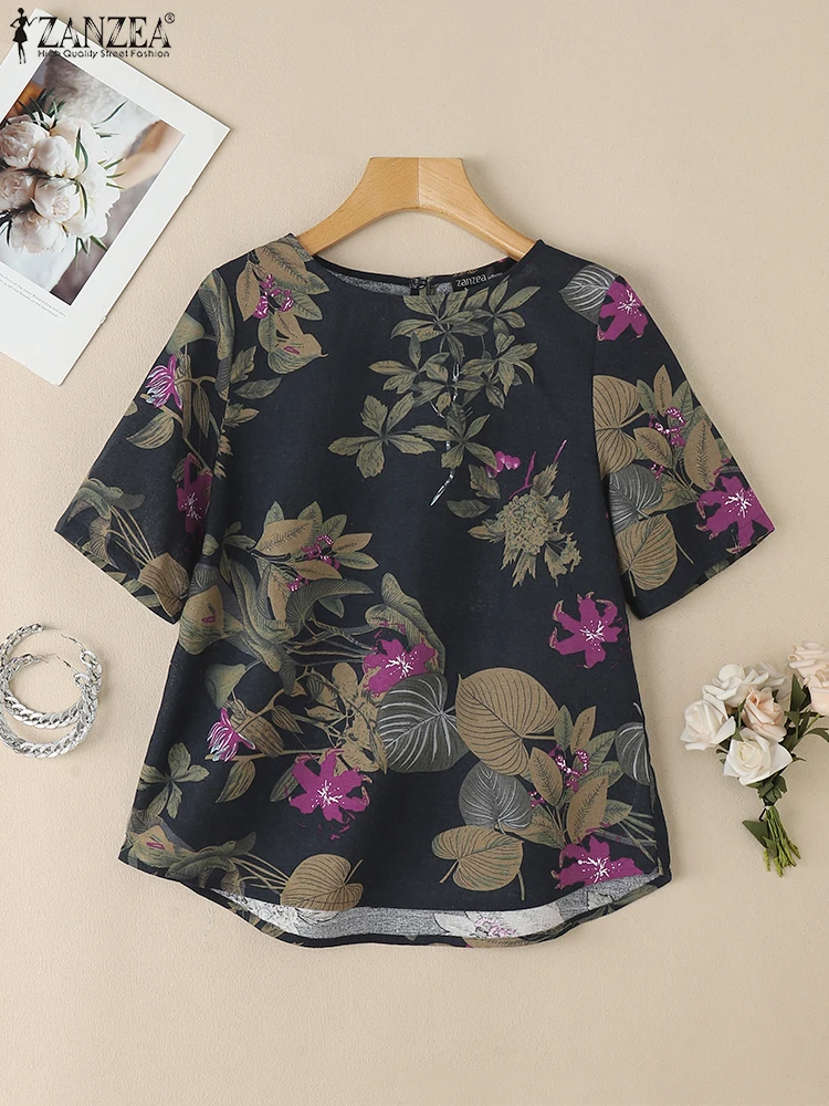 Vintage Floral Printed Blouses ZANZEA 2025 Summer Women Casual O Neck Short Sleeve Tops Bohemian Loose Holiday Shirt Mujer Femme
Vintage Floral Printed Blouses ZANZEA 2025 Summer Women Casual O Neck Short Sleeve Tops Bohemian Loose Holiday Shirt Mujer Femme