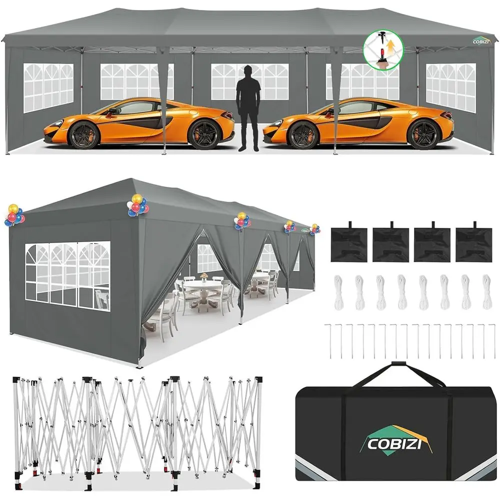 10x30 Pop Canopy Tent with 8 Sidewalls Party Tents for Parties Weddings Backyard Waterproof Commercial Instant Outdoor Event
10x30 Pop Canopy Tent with 8 Sidewalls Party Tents for Parties Weddings Backyard Waterproof Commercial Instant Outdoor Event