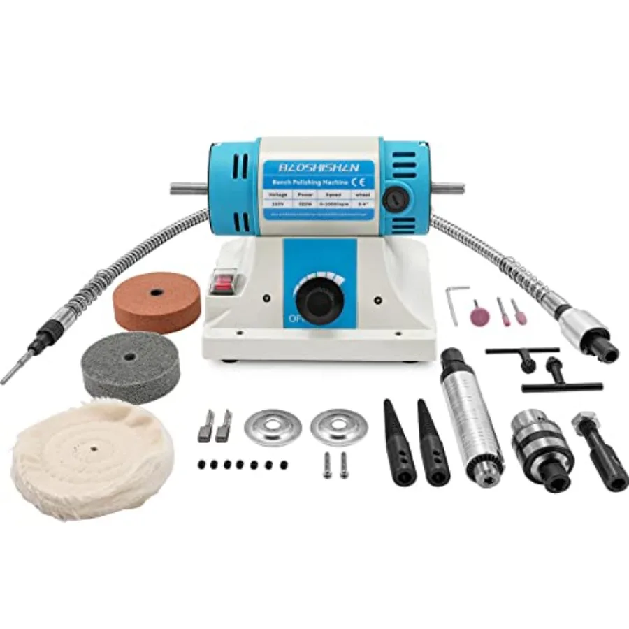 Jewelry Polisher Bench Buffer Polishing Machine with Accessories Multi-Function Benchtop Polisher Grinder 110V for Jewelry Wood
Jewelry Polisher Bench Buffer Polishing Machine with Accessories Multi-Function Benchtop Polisher Grinder 110V for Jewelry Wood