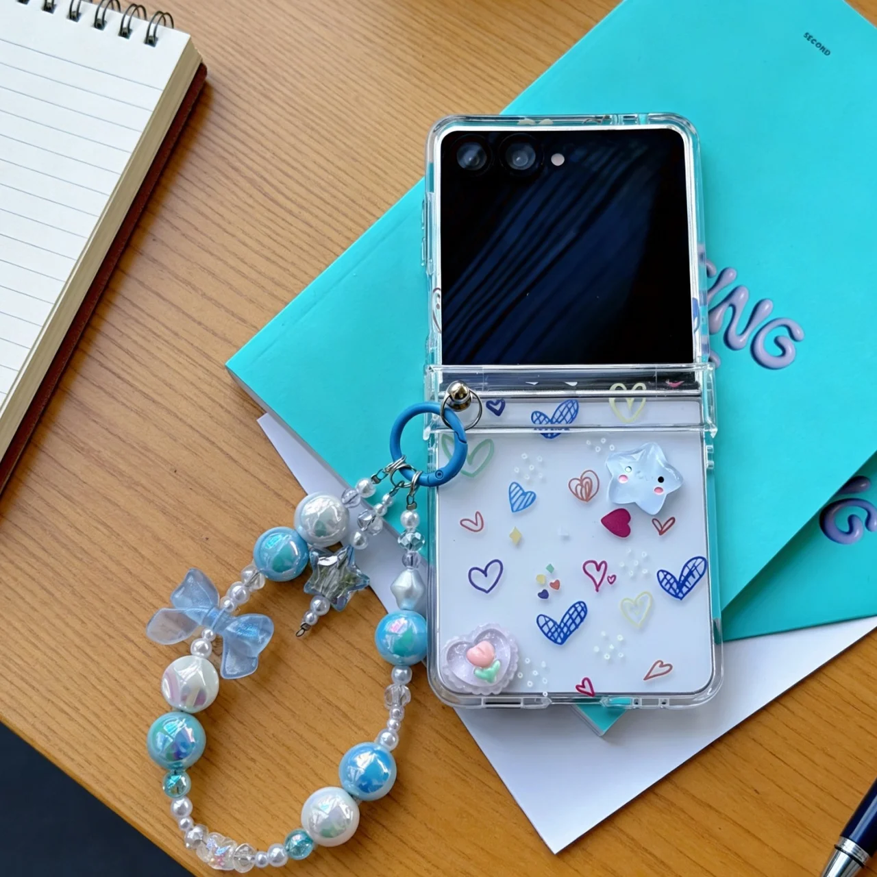 Transparent Cute Star Love Heart With Lanyard Phone Case For Samsung Z Flip 5 4 6 7 3 FE Shockproof Protection Bumper Back Cover
Transparent Cute Star Love Heart With Lanyard Phone Case For Samsung Z Flip 5 4 6 7 3 FE Shockproof Protection Bumper Back Cover
