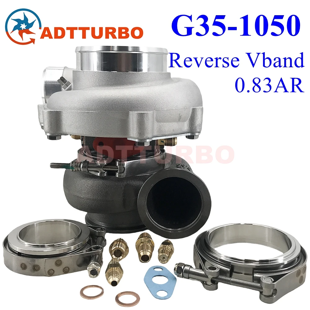 G35-1050 Reverse G-SERIES G35 1050 0.83AR Dual V-Band 68mm 880707-5005S 880707-5006S Performance Turbine 700-1050 HP 2.0L-5
G35-1050 Reverse G-SERIES G35 1050 0.83AR Dual V-Band 68mm 880707-5005S 880707-5006S Performance Turbine 700-1050 HP 2.0L-5