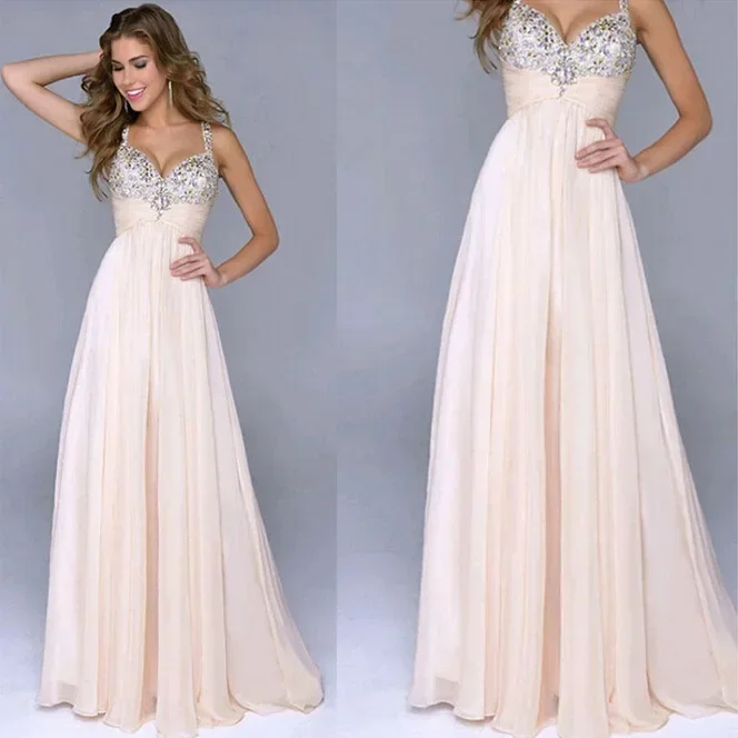 Women's Long Formal Sequin Chiffon Sexy Low Chest Strap Evening Prom Dress Maxi Dress NO55
Women's Long Formal Sequin Chiffon Sexy Low Chest Strap Evening Prom Dress Maxi Dress NO55