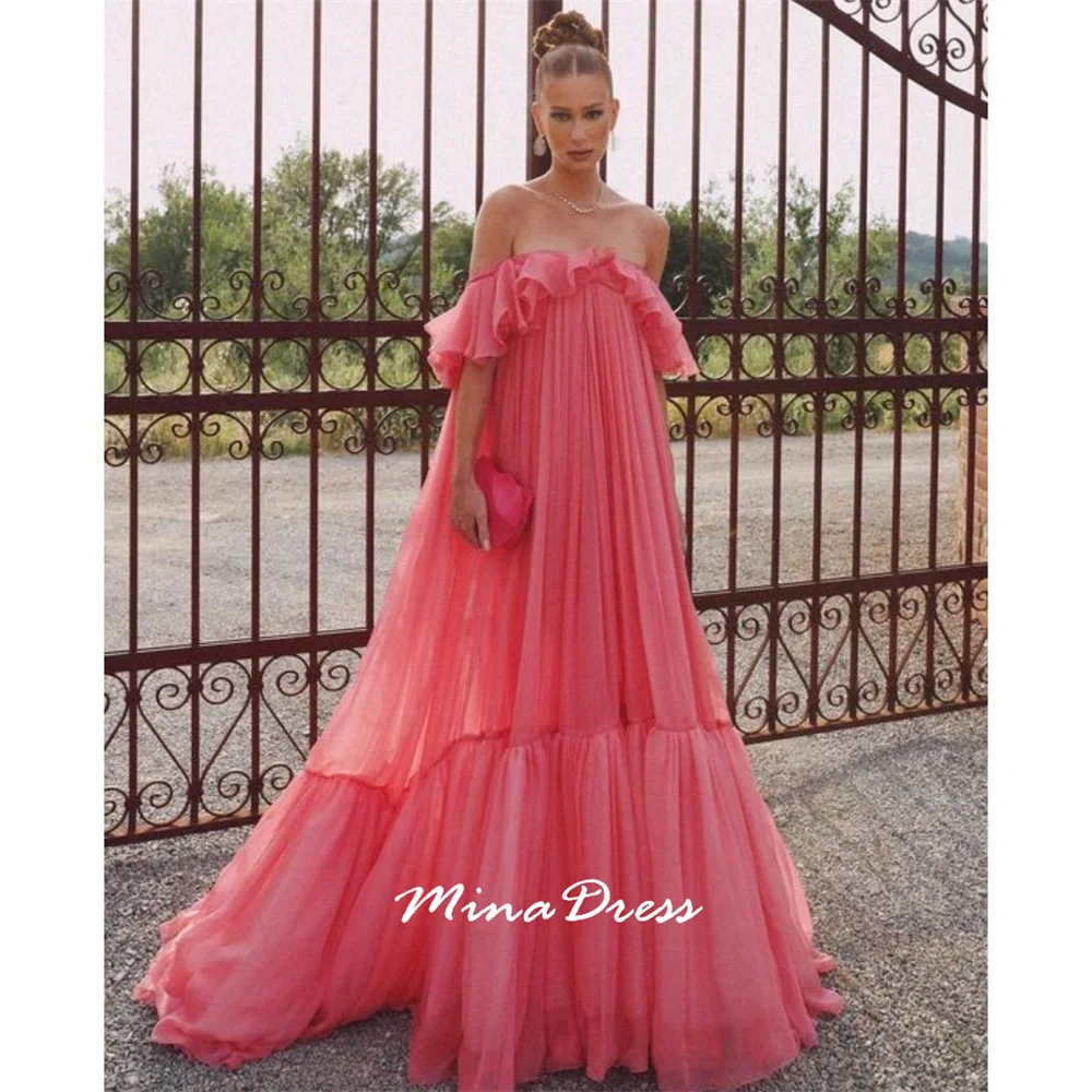 Mina Customized Backless Dresses for Special Events Strapless Lace Prom Dress One-length Shoulder Elegant Party Dresses Woman
Mina Customized Backless Dresses for Special Events Strapless Lace Prom Dress One-length Shoulder Elegant Party Dresses Woman