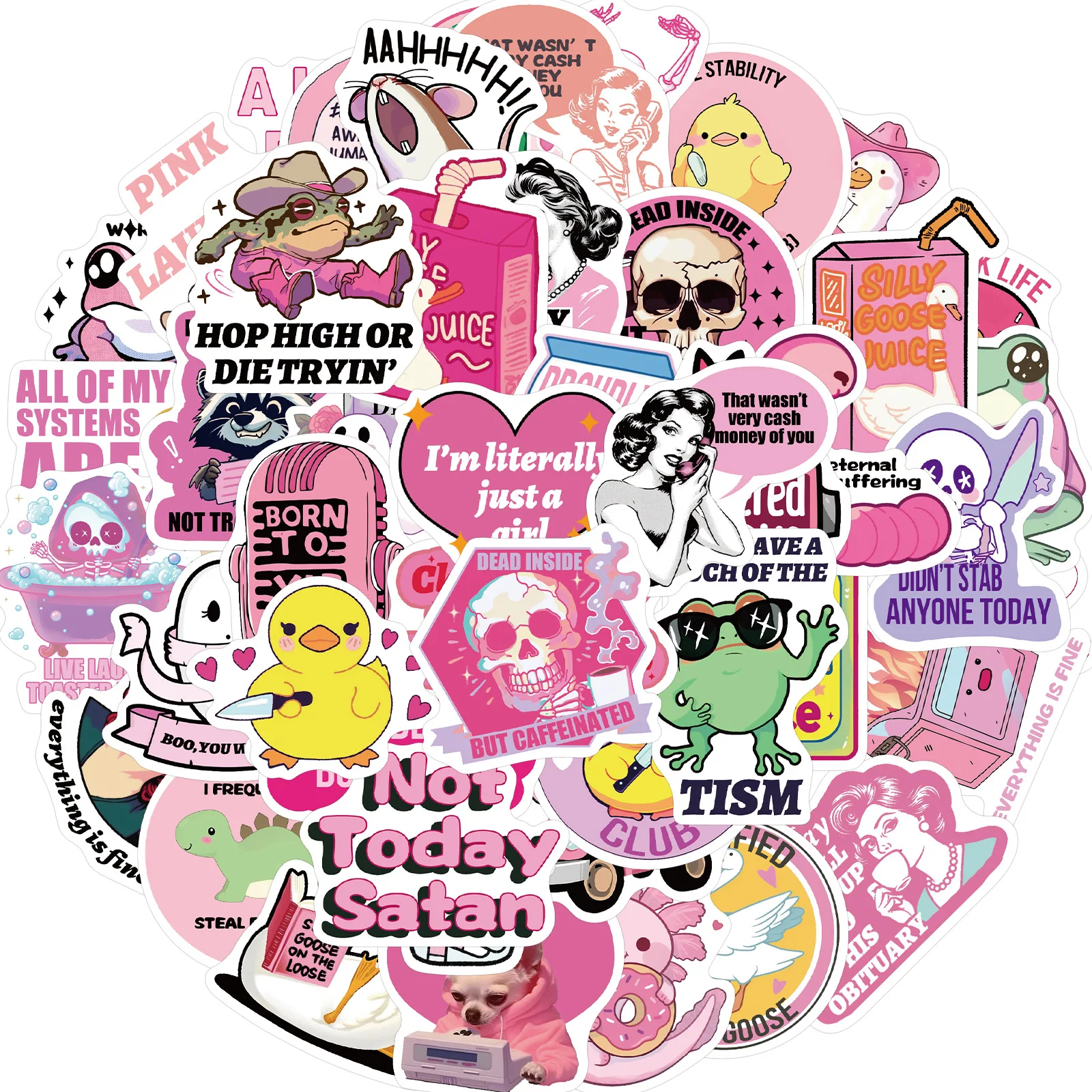50pcs Pink Funny Stickers Stickers Diy Phone Case Laptop Water Cup Computer Sticker
50pcs Pink Funny Stickers Stickers Diy Phone Case Laptop Water Cup Computer Sticker