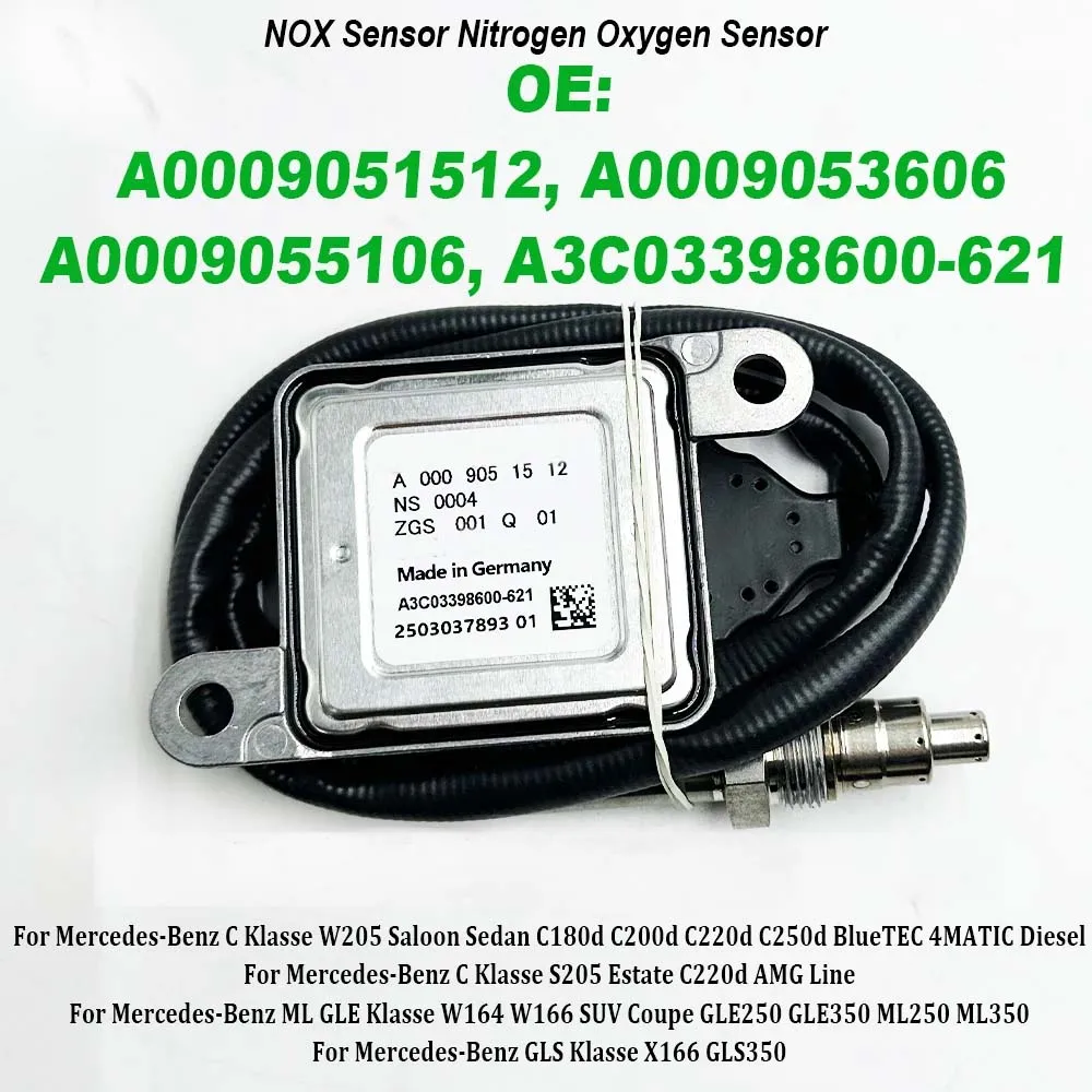 A0009051512 A0009053606 A0009055106 For NGK Probe Nox Sensor 0009051512 For Mercedes-Benz C Klasse S205 Estate C220d AMG Line
A0009051512 A0009053606 A0009055106 For NGK Probe Nox Sensor 0009051512 For Mercedes-Benz C Klasse S205 Estate C220d AMG Line