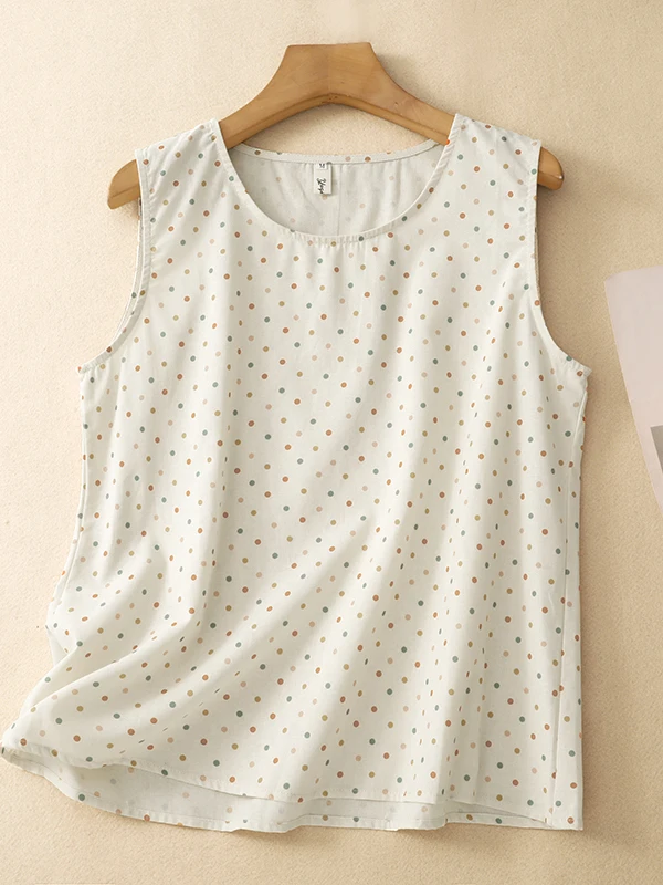 Loose Fit Polka Dot Print Halter Neck Vest Women's Comfortable Breathable Casual Top Korean Japanese Style Summer Fashion
Loose Fit Polka Dot Print Halter Neck Vest Women's Comfortable Breathable Casual Top Korean Japanese Style Summer Fashion