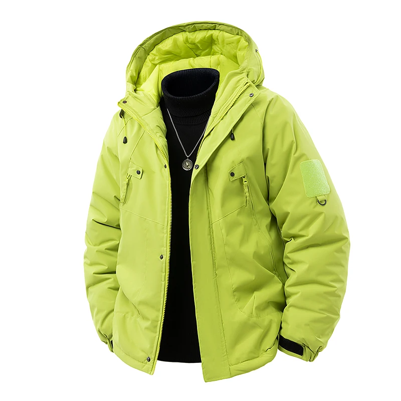 Casual Hooded Cotton-Padded Jackets 2025 Winter Outdoor Men's Thicken Parkas Solid Color Windproof Wear Warm Coats Top Clothing
Casual Hooded Cotton-Padded Jackets 2025 Winter Outdoor Men's Thicken Parkas Solid Color Windproof Wear Warm Coats Top Clothing