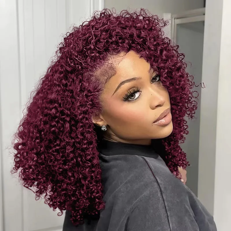 Burgundy 99J Short Bob Human Hair Wig 13x4 Lace Front Deep Wave Water Curly Wig with Baby Hair for Women
Burgundy 99J Short Bob Human Hair Wig 13x4 Lace Front Deep Wave Water Curly Wig with Baby Hair for Women