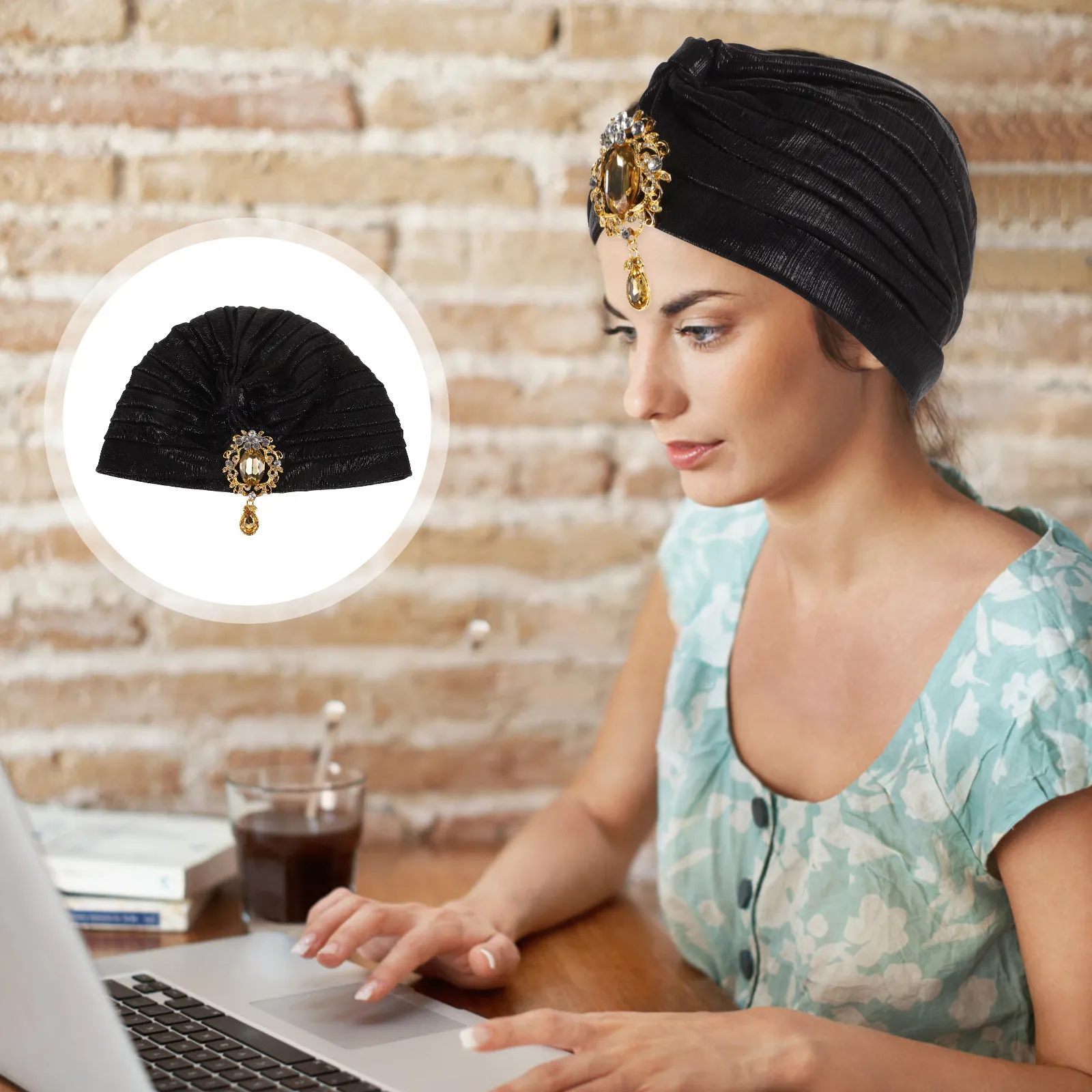 Alloy Rhinestone Turban Black Turban for Women Elegant Pleated Beanie Womens Bonnet Prom Hair Wrap Headpiece Turbans for Women
Alloy Rhinestone Turban Black Turban for Women Elegant Pleated Beanie Womens Bonnet Prom Hair Wrap Headpiece Turbans for Women
