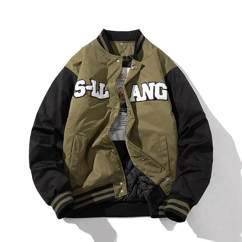 Thiened Baseball Sle Men's Jaet Autumn Winter Retro Embroidery Flight Coat Couple's Color Blo Cotton Outerwear
Thiened Baseball Sle Men's Jaet Autumn Winter Retro Embroidery Flight Coat Couple's Color Blo Cotton Outerwear