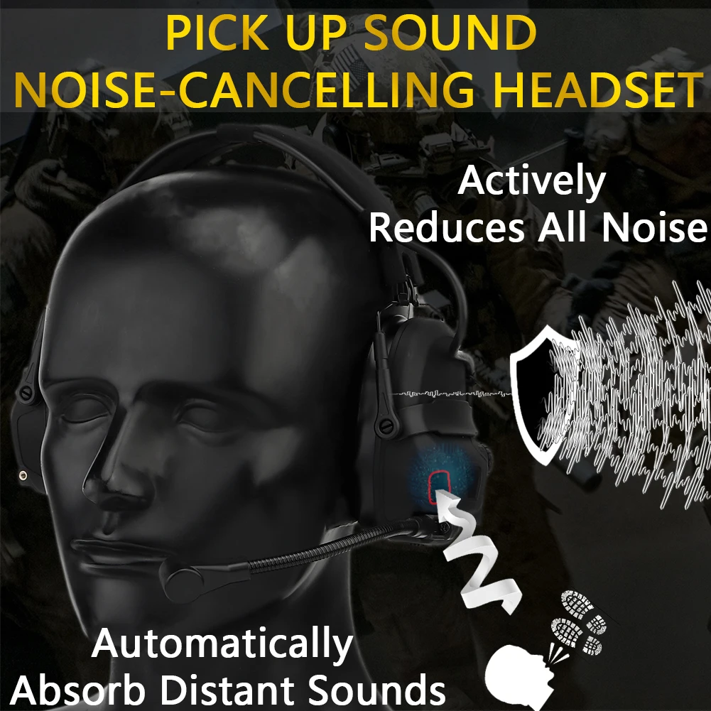 Tactical Headset Airsoft Hunting Shooting Noise Reduction Headset for OPS Core ARC and Wendy M-IOK Helmet Head Mounted Dual Use
Tactical Headset Airsoft Hunting Shooting Noise Reduction Headset for OPS Core ARC and Wendy M-IOK Helmet Head Mounted Dual Use