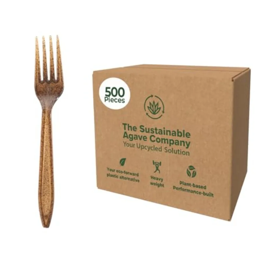 Sustainable Agave Co - Agave Fiber Forks - Count - Plant-Based Made With Upcycled Materials - Brown Bulk
Sustainable Agave Co - Agave Fiber Forks - Count - Plant-Based Made With Upcycled Materials - Brown Bulk