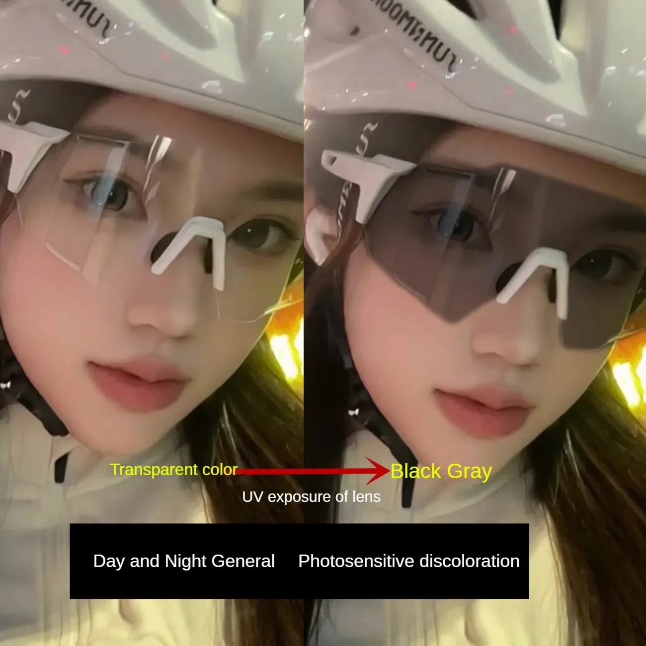 Photosensitive color-changing cycling glasses day and night universal outdoor bicycle mountaineering glasses anti-ultraviolet
Photosensitive color-changing cycling glasses day and night universal outdoor bicycle mountaineering glasses anti-ultraviolet