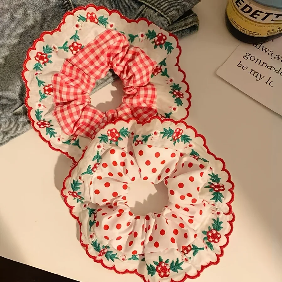 1PC polka dot plaid lace edge hair band large intestine ring rubber band female tie ball head hair rope high ponytail headrope hair accessories headgear
1PC polka dot plaid lace edge hair band large intestine ring rubber band female tie ball head hair rope high ponytail headrope hair accessories headgear