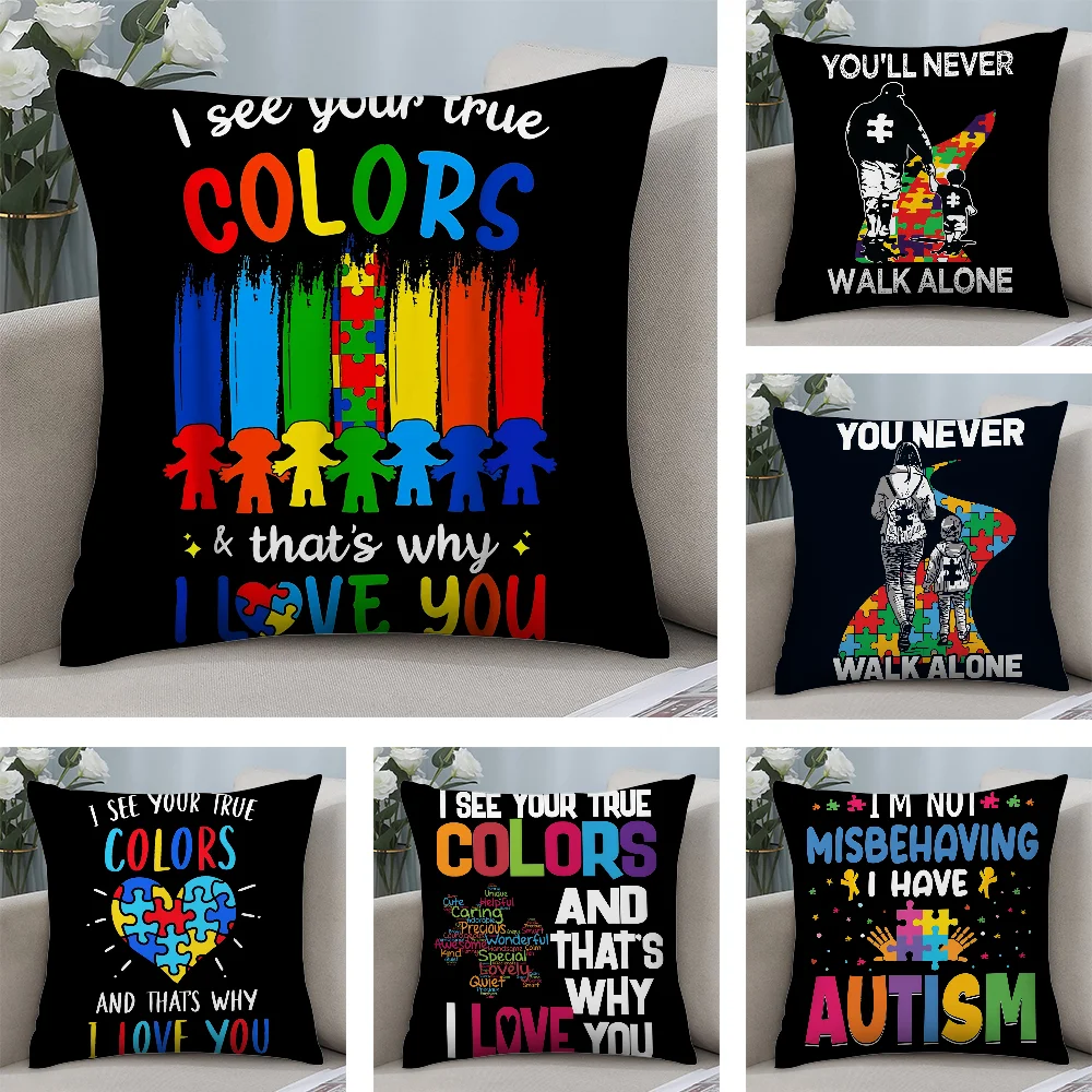 Autism Support Puzzle Pillow Case Short Plush Pillow Covers Sofa Decorative Gift Home Double-sided Printing Cushion Cover
Autism Support Puzzle Pillow Case Short Plush Pillow Covers Sofa Decorative Gift Home Double-sided Printing Cushion Cover