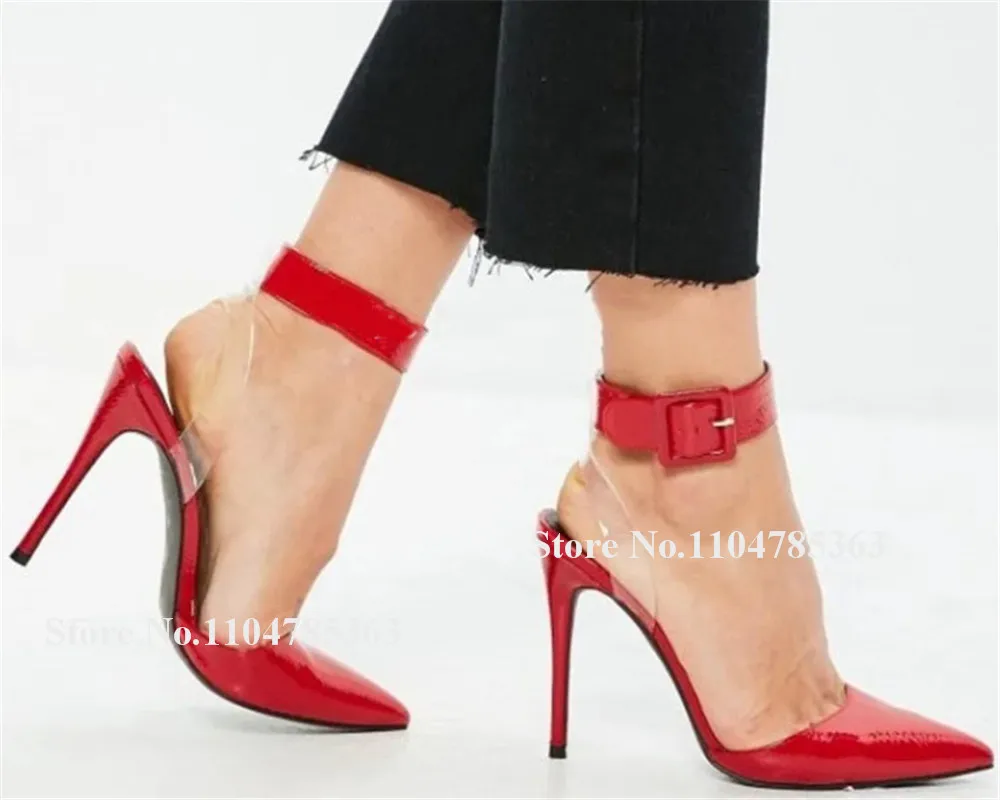 Красные туфли-лодочки из лакированной кожи на шпильке, пикантные свадебные туфли на тонком каблуке из ПВХ с острым носком и ремешками на щиколотке, большой размер
Красные туфли-лодочки из лакированной кожи на шпильке, пикантные свадебные туфли на тонком каблуке из ПВХ с острым носком и ремешками на щиколотке, большой размер