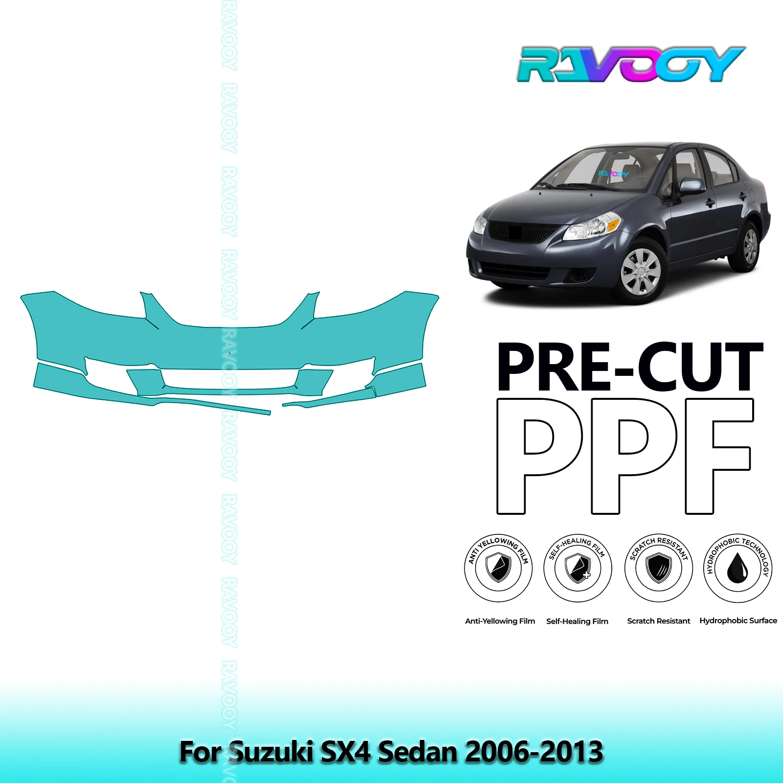 Передний комплект автомобиля, прозрачный бюстгальтер, предварительно вырезанная защитная пленка для краски PPF для Suzuki SX4 Sedan 2006-2013
Передний комплект автомобиля, прозрачный бюстгальтер, предварительно вырезанная защитная пленка для краски PPF для Suzuki SX4 Sedan 2006-2013