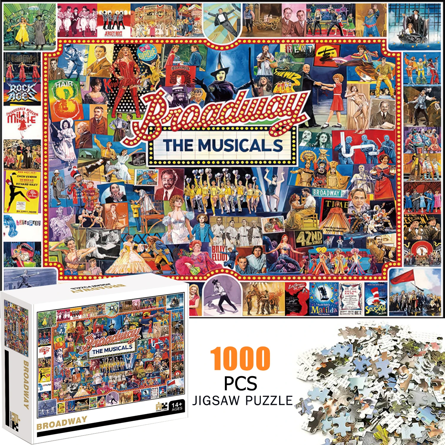 1000 Pieces Broadway Jigsaw Puzzle Home Decor Adults Puzzle Games Family Fun Floor Puzzles Educational Toys for Kids 1045
1000 Pieces Broadway Jigsaw Puzzle Home Decor Adults Puzzle Games Family Fun Floor Puzzles Educational Toys for Kids 1045