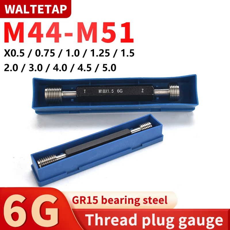 1PCS 6G M44-M51 Steel Metric Fine Thread Plug Gauge High Quality Measure Tool X0.5/0.75/1.0/1.25/1.5/2.0/3.0/4.0/4.5/5.0
1PCS 6G M44-M51 Steel Metric Fine Thread Plug Gauge High Quality Measure Tool X0.5/0.75/1.0/1.25/1.5/2.0/3.0/4.0/4.5/5.0