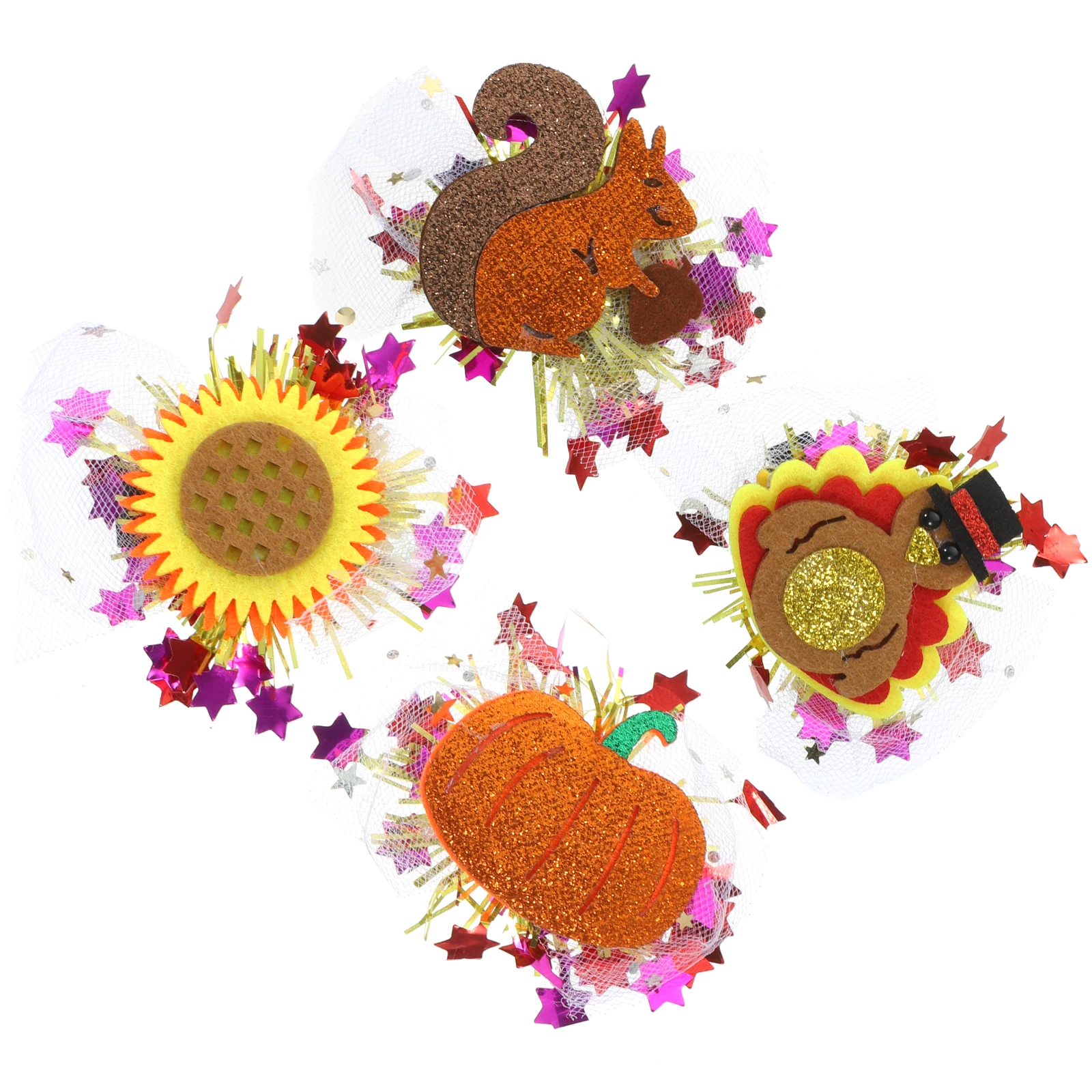 4 Pcs Thanksgiving Hairpins Holiday Clips Barrettes Harvest Festival for Accessories Turkey
4 Pcs Thanksgiving Hairpins Holiday Clips Barrettes Harvest Festival for Accessories Turkey
