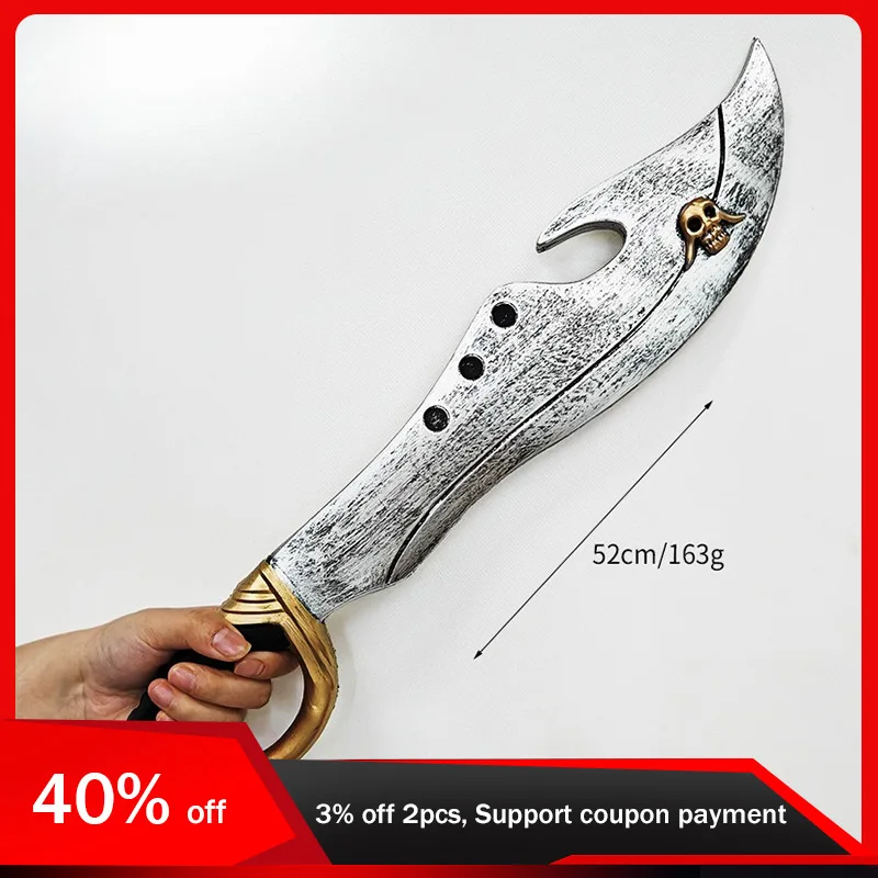 52cm/20.47in Medieval Knifes Cosplay Pirate Machete Model Weapon Training Props Boys Gifts Party Supplies Ornaments Sports Toys
52cm/20.47in Medieval Knifes Cosplay Pirate Machete Model Weapon Training Props Boys Gifts Party Supplies Ornaments Sports Toys