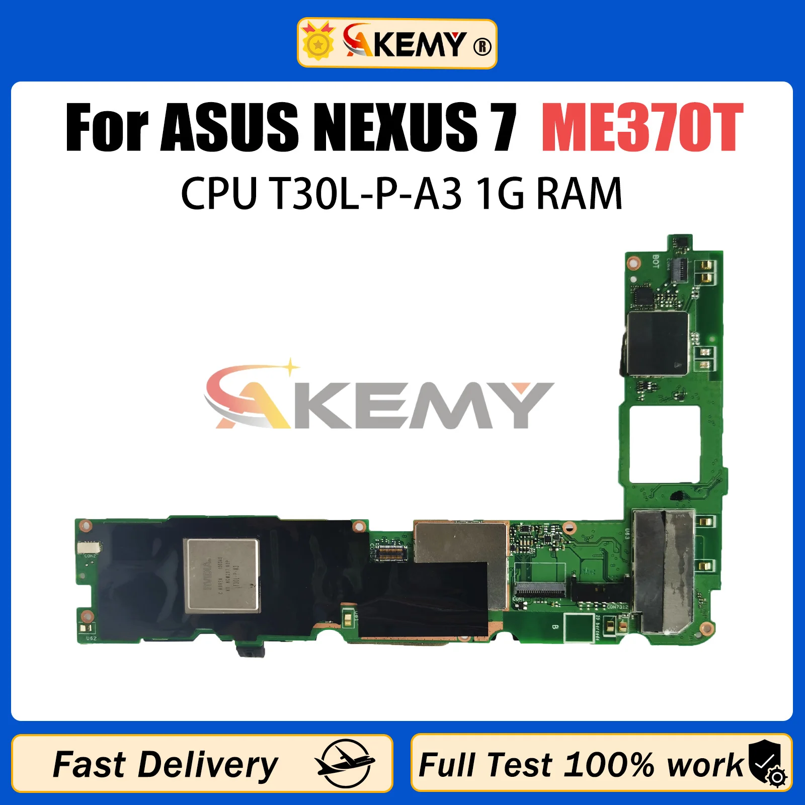 AKEMY ME370T Mainboard For ASUS NEXUS 7 ME370T Motherboard With T30L-P-A3 1G RAM 16G SSD 100% Tested OK
AKEMY ME370T Mainboard For ASUS NEXUS 7 ME370T Motherboard With T30L-P-A3 1G RAM 16G SSD 100% Tested OK