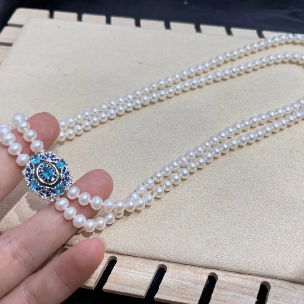 Новое элегантное двухслойное ожерелье из натурального жемчуга AAA6-7 мм, 925 s/16-18 дюймов/18-20 дюймов
Новое элегантное двухслойное ожерелье из натурального жемчуга AAA6-7 мм, 925 s/16-18 дюймов/18-20 дюймов