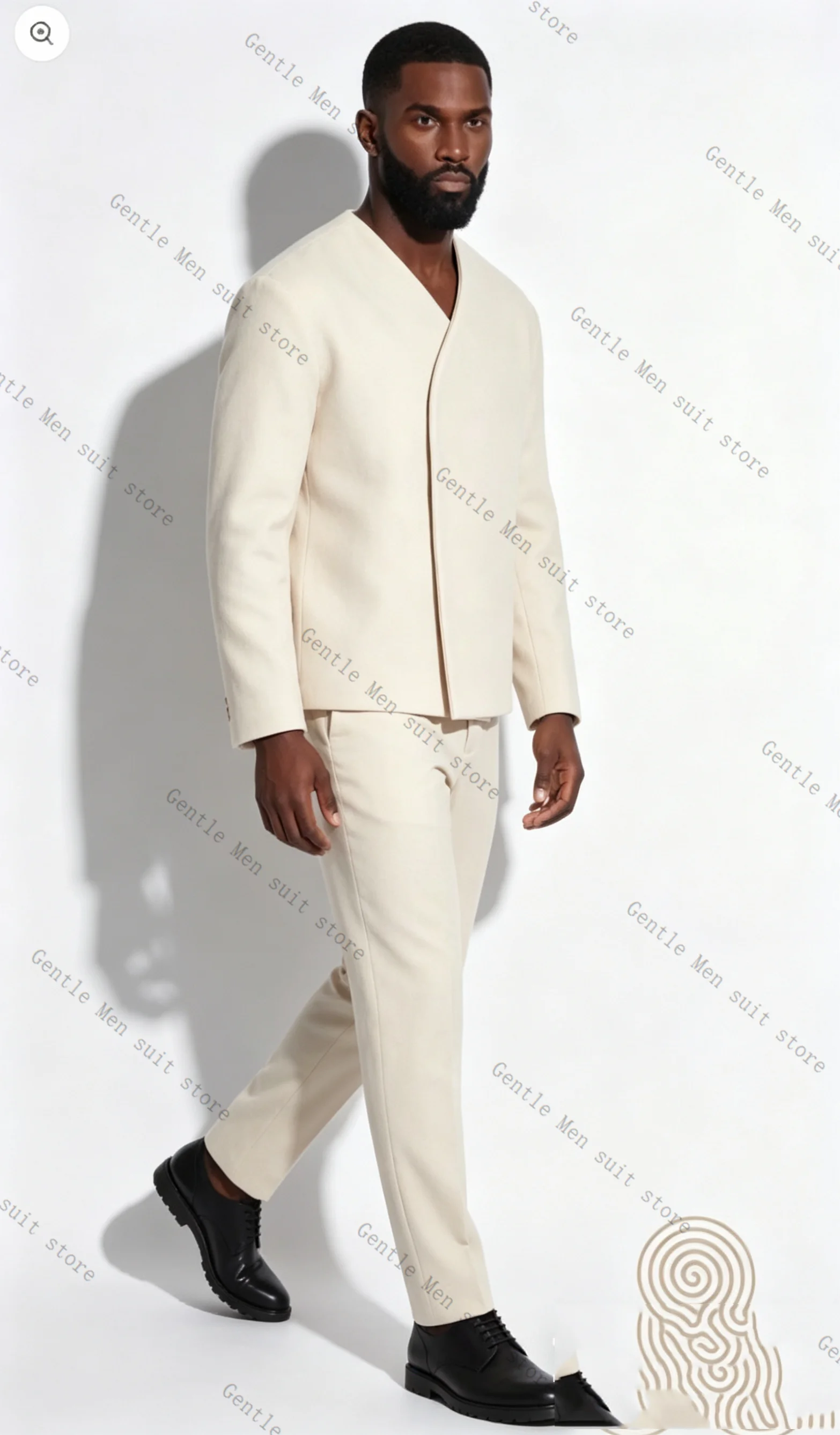 Ivory Men Suit Set 2 Pcs Blazer+Pants Trousers Cotton Sexy V Neck Wedding Tuxedos Formal Office Business Jacket Coat Customized
Ivory Men Suit Set 2 Pcs Blazer+Pants Trousers Cotton Sexy V Neck Wedding Tuxedos Formal Office Business Jacket Coat Customized