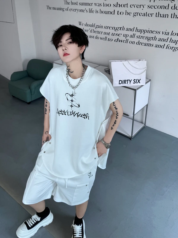 Advanced Feeling Letter Print Svel Vest Knitted Casual Sport Set for Men Trendy orts Knitted Sweatpants Youth
Advanced Feeling Letter Print Svel Vest Knitted Casual Sport Set for Men Trendy orts Knitted Sweatpants Youth