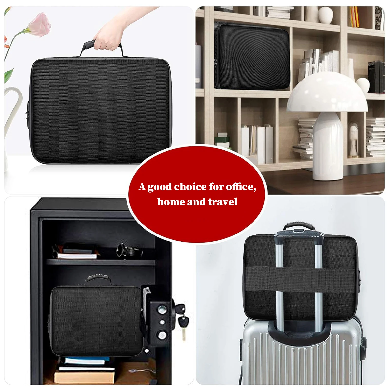 Fireproof Document Bag with Lock Fire & Water Resistant Storage Pouch Organizer Case Safe Bag for Laptop Passport Certificates
Fireproof Document Bag with Lock Fire & Water Resistant Storage Pouch Organizer Case Safe Bag for Laptop Passport Certificates