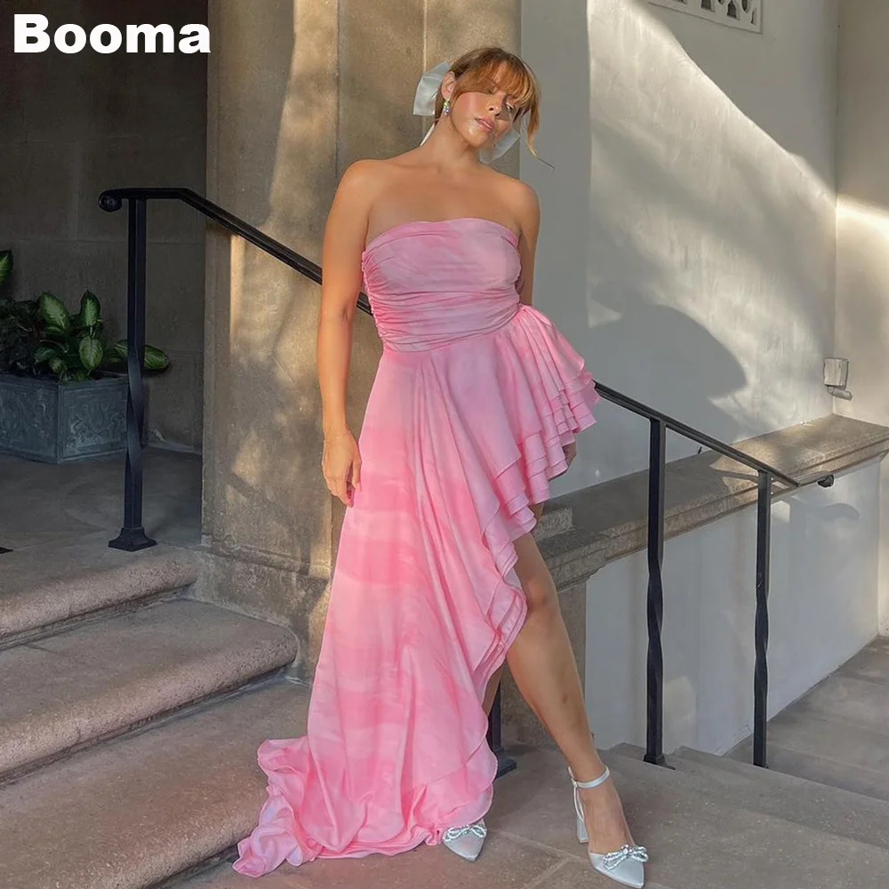 Booma Pink A-Line Prom Dresses Strapless Tiered Chiffon Homecoming Dress Women's Evening Party Dresses for Special Events
Booma Pink A-Line Prom Dresses Strapless Tiered Chiffon Homecoming Dress Women's Evening Party Dresses for Special Events