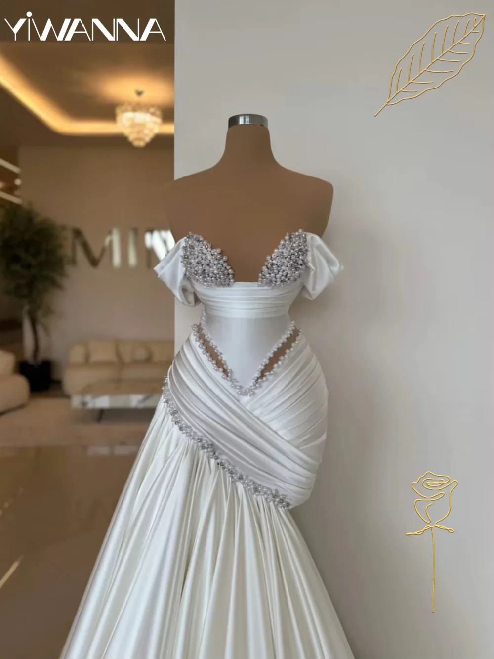 Glitter Pearls Mermaid Long Wedding Dress Off The Shoulder Bridal Gown New Arrival Customized Graceful Dresses For Bride
Glitter Pearls Mermaid Long Wedding Dress Off The Shoulder Bridal Gown New Arrival Customized Graceful Dresses For Bride