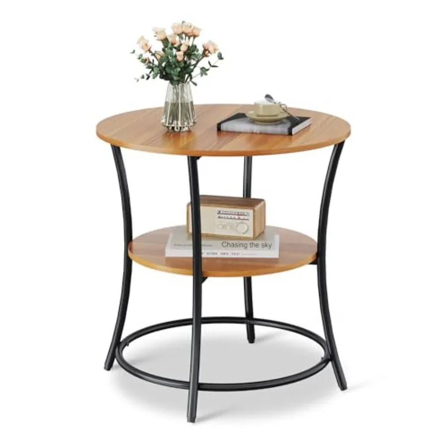Side Table Round End Table with 2 Storage Shelves for Living Room Bedroom Nightstand with Steel Frame for Small Spaces Accent C
Side Table Round End Table with 2 Storage Shelves for Living Room Bedroom Nightstand with Steel Frame for Small Spaces Accent C
