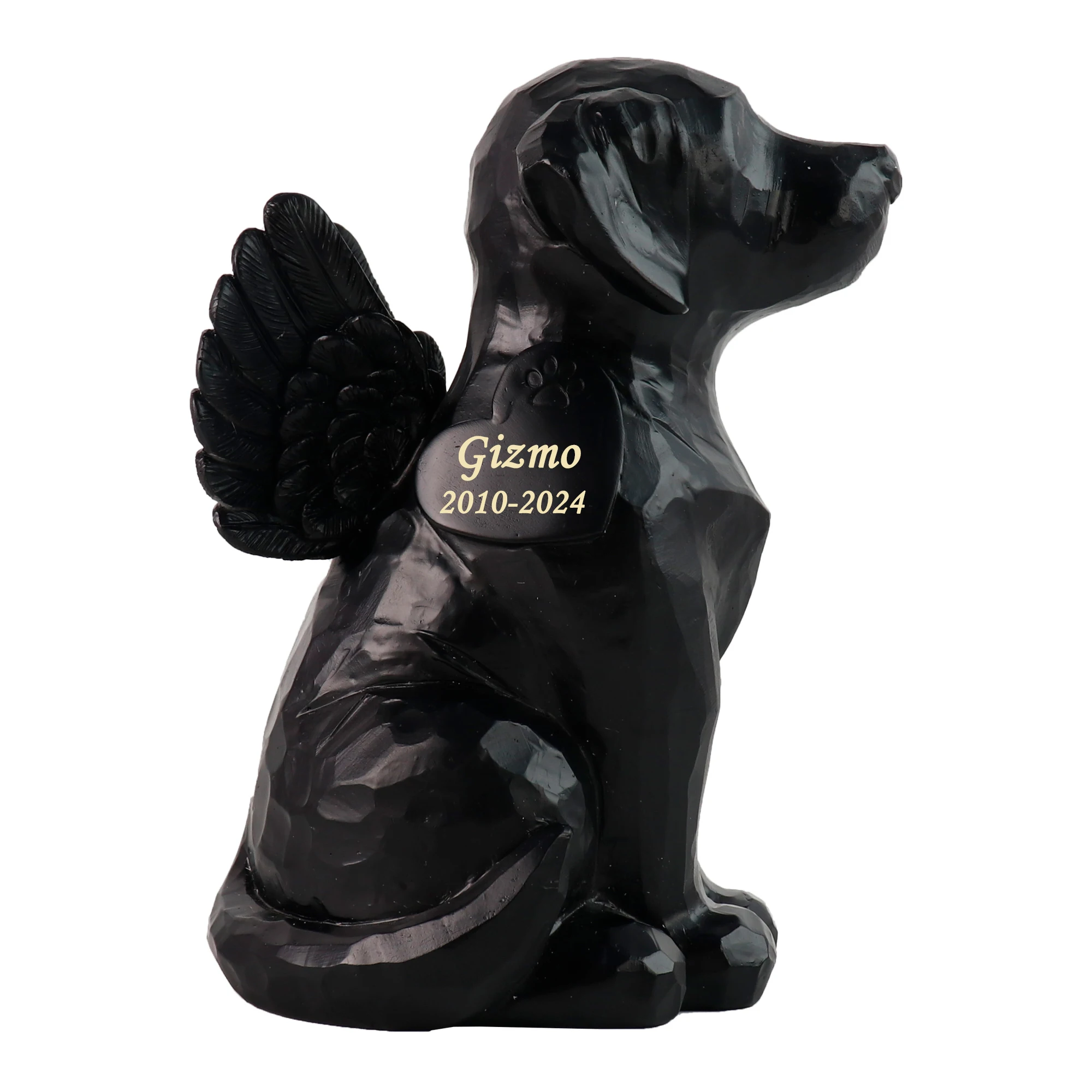 Personalized Black Dog Angel Memorial Garden Statue With Dog Cremation Urn Features- 7.4inch(H)
Personalized Black Dog Angel Memorial Garden Statue With Dog Cremation Urn Features- 7.4inch(H)