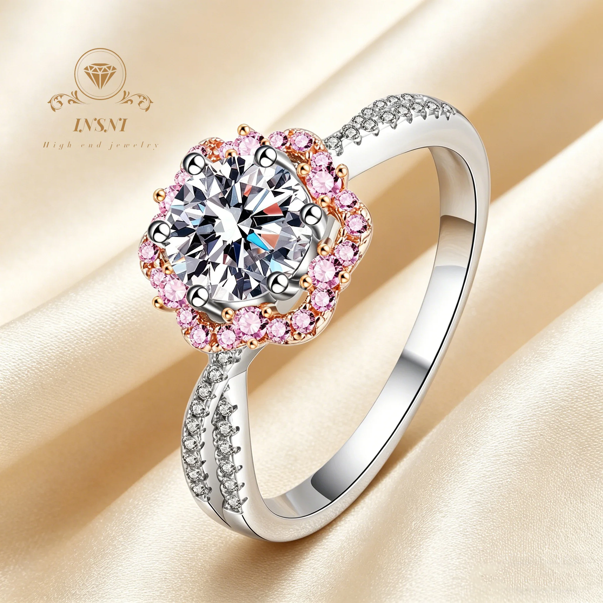 S925 Sterling Silver Ring Female Moissanite Plum Blossom Ring Color Separation Affordable Light Luxury Jewelry Banquet Sweet
S925 Sterling Silver Ring Female Moissanite Plum Blossom Ring Color Separation Affordable Light Luxury Jewelry Banquet Sweet