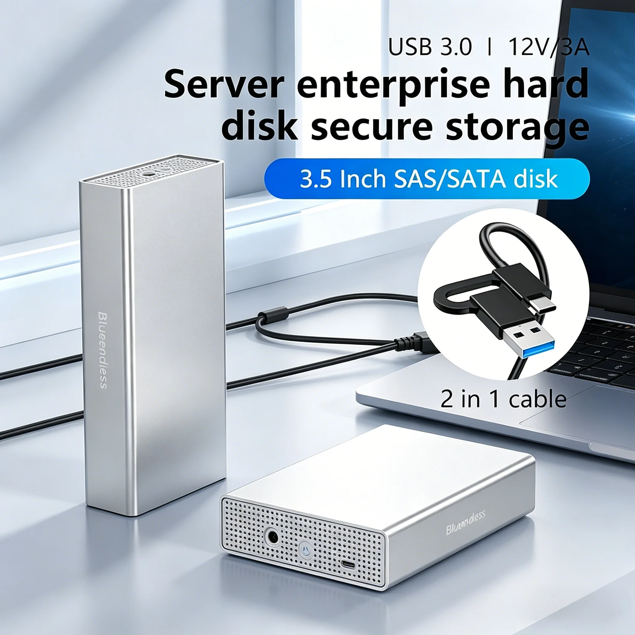 High Speed 5Gbps USB-C SAS SATA HDD Box 2.5/3.5 Inch External Hard Drive Enclosure Support 20TB
High Speed 5Gbps USB-C SAS SATA HDD Box 2.5/3.5 Inch External Hard Drive Enclosure Support 20TB